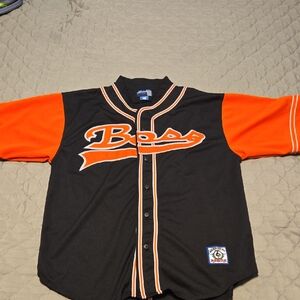 BOSS Black and Orange Baseball Jersey
